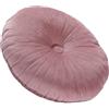 PLCIVSA Cuscino Rotondo in Velluto,Zucca Cuscino Decorativo,per Soggiorno, Divano, Letto, Pavimento,Auto(Dark pink)