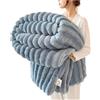 Generic Plaid matrimoniale pile, Morbido Caldo Plaid Peloso di Pelliccia Sintetica, Coperta in peluche di lusso, super morbida, soffice e accogliente, per divani, divani, letti