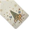 Vionara Home Runner da Tavola Natalizia in tessuto Gobelin Piazzato, Runner con motivo natale, Centrotavola Natalizio, Decorazioni Natalizie per Tavola, 100% Made in Italy (Albero, Runner 35 x 95 cm)