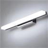 Lightess Lampada Specchio Bagno LED 40CM 6W Applique Specchio Bagno Con Interruttore Luminosità Di 600Lm Inossidabile IP44 Colore Della Bianco Freddo 6000K, Ideale Per Trucco