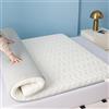 Generic Coprimaterasso futon giapponese bianco, 110 x 180 cm, spessore 5/8 cm, traspirante e confortevole, pieghevole, per dormitori e uso domestico