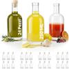 casavetro 24 Bottiglie 250ml Vetro per Liquore - 250 ml Bottigliette Piccole, Fatte in Casa, Amari, Limoncello - Eleganti Vuote, Tappo Plastica