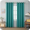 GIRASOLE HOME Coppia Tende Barbados Termiche 100% Oscuranti 2 Pannelli da 140x240cm con Occhielli, Verde Acqua