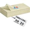 Generic GM 25 Pezzi - Tovaglie in TNT 100x100cm Colore AVORIO 50 GRAMMI, Tovaglie Coprimacchia in TNT Tessuto non Tessuto Ideali per la Ristorazione