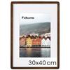 Feihorrm Cornice portafoto in legno massello di quercia, con vetro temperato, per foto da 30 x 40 cm, senza passepartout o foto da 19 x 29 cm con passepartout (marrone scuro, 30 x 40 cm/1x)
