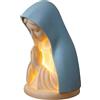 HpLive Luce notturna, Luce notturna a LED Vergine Maria Preghiera Lampada Con Statua Religiosa Artificiale Resina Per Preghiera Meditazione Camera Da Letto Soggiorno