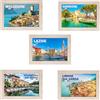Generico 5 Calamite Legno 5x7cm Italia Lago di Garda Souvenir Regalo Turismo Gadget