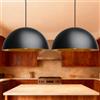 Maxled, Light is Led! Industriale Lampada Sospensione Nero Oro Attacco E27 Ø40cm Moderna Sospensione Lampada Soffitto Sospesa Vintage Fattoria Lampada Soffitto In Metallo Cucina 2 Pezz