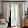 Deconovo Tende Oscuranti per Interni con Nastro Arricciato, Set da 2 Tende Opaque Termiche Effetto Lino per Soggiorno e Camera da Letto, Isolanti dal Caldo e Freddo, 140x260 cm, Lino