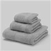 Boncasa - Set di asciugamani, 100% cotone pettinato (non rigenerato), filatura ad anello, 450 g/m3, morbidi al tatto (grigio, set da 3 pezzi)