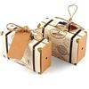 Bodosac Scatole per cuscini in carta kraft naturale vintage, 50 pezzi per caramelle per feste di nozze