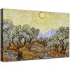 canvashop Quadri Moderni Cm 100X70 Van Gogh Campo Di Ulivi Quadro Su Tela Canvas Stampe Da Parete Arredo Casa Soggiorno Arte Riproduzione Dipinti Famosi