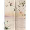 Surwin Noren Giapponese Tenda da Porta in Lino, Stile Cinese Giapponese Noren Divisorie Lunga Tappezzeria per Finestra Cucina Ristorante Negozio Doorway Decorazione (80x120cm,Magnolia)