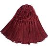 Hetuyon 100 pezzi mini ciondoli nappe setose fatti a mano per segnalibri fai da te, creazione di gioielli, borse, portachiavi decorazione, ghirlande e accessori per feste (rosso vino)