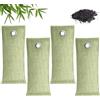 Vylro 4 Pack Sacchetto Carbone Bambù, 75g Assorbitore di Odori a Carbone Attivo