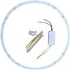 GLFLOW Striscia LED aggiornata per ventilatori da soffitto SMD con design semicircolare curvo e uscite multiple di potenza (4 pezzi 6 W x 2 + driver)