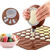 LangRay Back Matte Macarons, Baiser makrone Piastra 48 Stampo in Silicone Macarons Shell 1 Socket Borsa 4 Prese in Diverse Forme