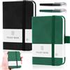 Ayicheyl 2 Pezzi Taccuino Tascabile, A7 Notebook Diario Di Viaggio, Mini Quaderno Appunti con Penna 5 Minute Journal, Block Notes Piccoli In Pelle per I Viaggi, La Scuola, Il Lavoro