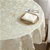Romanstile Tovaglia rotonda color crema, 160 cm, design chic e moderno, in jacquard floreale, ideale per riunioni di matrimonio, feste di compleanno e serate festive, atmosfera elegante e affascinante