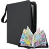 DISTOCK® - Raccoglitore Carte Pokemon 9 Tasche con Cerniera - 50 Fogli per 900 Carte - Album Pokemon Grande in Pelle Impermeabile
