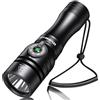 Wurkkos DL02 Torcia Subacquea Ricaricabile, 3000 Lumen LED Super Luminosa Luce Torcia Elettrica per Immersioni, IPX8 Impermeabile Professionale Torcia per Immersioni con Indicatore e da Polso - Nero