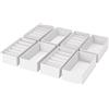 DIMJ 8 Pezzi Organizer Cassetti Armadio- Organizer per Cassetti Organizzatore Armadio Scatola Pieghevole Salvaspazio per Biancheria Intima, Mutande, Calzini, Cravatte (Bianco)