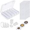 QNLEMON Capsule di Monete,QNLEMON 100 Pezzi Trasparente Rotondo Custodia Protettiva per Porta Monete con Custodia in Plastica per Accessori per Raccolta di Monete (17/20/25/27/30mm)