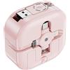 ASICEN Multi Cavo di Ricarica, [ 4.5A 1,2M] Retrattile 3 in 1 Cavo USB, Multiplo Cavetto Cavo di Ricarica USB con Lightning/Tipo C/Micro USB per iPhone,Samsung Galaxy,Pixel,PS,LG,Tablet-Rosa
