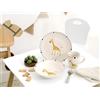 CreaTable, 25051, serie Safari, set di stoviglie 3 pezzi per 1 persona, servizio bambini in gres porcellanato, lavabile in lavastoviglie e microonde, produzione di qualità