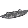 Relaxdays Portacandele Decorativo con Vassoio, 3 Porta-Tea Light e Pietre, per Il Tavolino e Il Salotto, Grigio Bianco, Cera, 6 x 39 x 16 cm