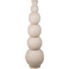 Casablanca modernes Design Casablanca Vaso decorativo grande da pavimento - Moderno Vaso XL in ferro - Decorazione soggiorno Vaso per erba della pampa fiori - Colore: Beige - Grigio Altezza 76 cm