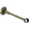 Gardinia Supporto per bastoni per Tende Ø 16 mm, Chiuso, Linea Memphis, Metallo, Ottone