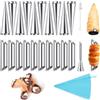 AiQInu 23 stampi per riccioli Cannoli, in acciaio inox, per tubi di cannoli, per tubi di cannoli, croissant, stampi da forno