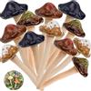 Peohud Confezione da 12 funghi colorati da giardino, decorazioni da giardino fatate, ornamenti per esterni, decorazione per prato, funghi in ceramica per capannone fai da te per vasi di fiori e statue