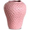 SANFERGE Vaso da fiori in ceramica a forma di fragola, gigante, decorativo, grazioso vaso per composizioni floreali, unico per decorazione vintage moderna per casa, cucina, ufficio, centrotavola,
