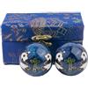 lachineuse - Set di Palline Qi Gong Panda - Palline Cinesi Antistress smaltate ⌀ 40 mm - Palline della Salute - Set Regalo Relax Zen - Articolo Feng Shui Cinese Giapponese Asiatico - Blu