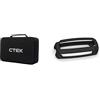 CTEK 40-468 Bag-Trasporta e Conserva il Tuo CS Free in Modo Sicuro e Protetto, Nero & 40-057 Protect Bumper, Protezione in Gomma Compatibile con i caricabatteria da 0.8Amp