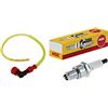 NGK Cappuccio Candela Racing Completo Di Cavo Schermato & Candela Standard (5722) Br9Es, Confezione Da 1 Pezzo