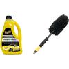 MEGUIAR'S G17748EU Shampoo con Cera Ultimate, 1420 ml & Spazzola in Microfibra per Cerchi, Misura Media, X1902EU