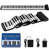 COSTWAY Tastiera Elettrica Arrotolabile a 88 Tasti, Pianoforte Portatile con 128 Ritmi, 128 Suoni e 14 Demo, Pianoforte Digitale Pieghevole con Pedale Sustain, per Principianti Bambini