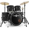 gear4music Batteria Acustica Completa Professionale BDK-1+ di Gear4music Nero