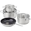 KitchenAid Set di 4 fogli in acciaio inox da 16 cm, 20 cm, 24 cm e 24 cm, adatto per l'industria, adatto per l'industria