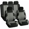 VALCLA Auto Coprisedili per Land Rover Freelander 1.Gen (Type LN) 2003 2004 2005 2006, 9 Pezzi Traspirante Auto Set Coprisedili Anteriori Posteriori Impermeabile Comfort Interno Accessori,B Grey