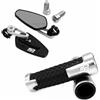 JINCANXIANG Per Vespa Per Piaggio MP3 500 300 BYQ FLY Medley150 ZIP50 Liberty 150s Specchietti Retrovisori Laterali Per Motociclette Manubrio Manopole(Silver)