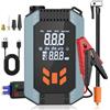 Journeyside Avviatore Batteria Auto 12V, 1200A Avviatore di Emergenza per Auto(Fino 5,0L Benzina e 3,0L Diesel) Portatile Booster Avviamento con Compressore da 150PSI, Cavo di Intelligente Avviamento