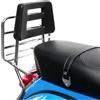 Generico Portapacchi Cromato FACO Compatibile con Vespa PX 125 150 200 Posteriore con Schienale