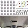 MILIWAN 70Pcs Kit Riparazione Cielo Auto Vite Per Riparazione Tetto Auto Kit Rivetti Pulsante per Rivestimento Tetto Cielo Auto Include 70 Spilli Colorati 1 Cacciavite 1 Metro a Nastro (Grigio)