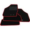 Generico Tappetini compatibili con Opel Agila A 2000-2008, bordo rosso, kit tappetini auto personalizzati, set tappeti in velluto, tappeto auto