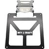 Generico Portatarga Pieghevole Beta RR 2021 2022 2023 2024 2025 Moto Motard Enduro Targa 125 cc (Verniciatura Nera Con Faretto Bianco)