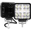 Willpower 2PCS Faro LED 4 Pollici 48W Faretto LED 12V 24V Luci da Lavoro Spotlights Fendinebbia LED per Trattore Fuoristrada Camion Barca Auto 4x4, IP67, 3000K 6000K Doppio Colore, Quadrato